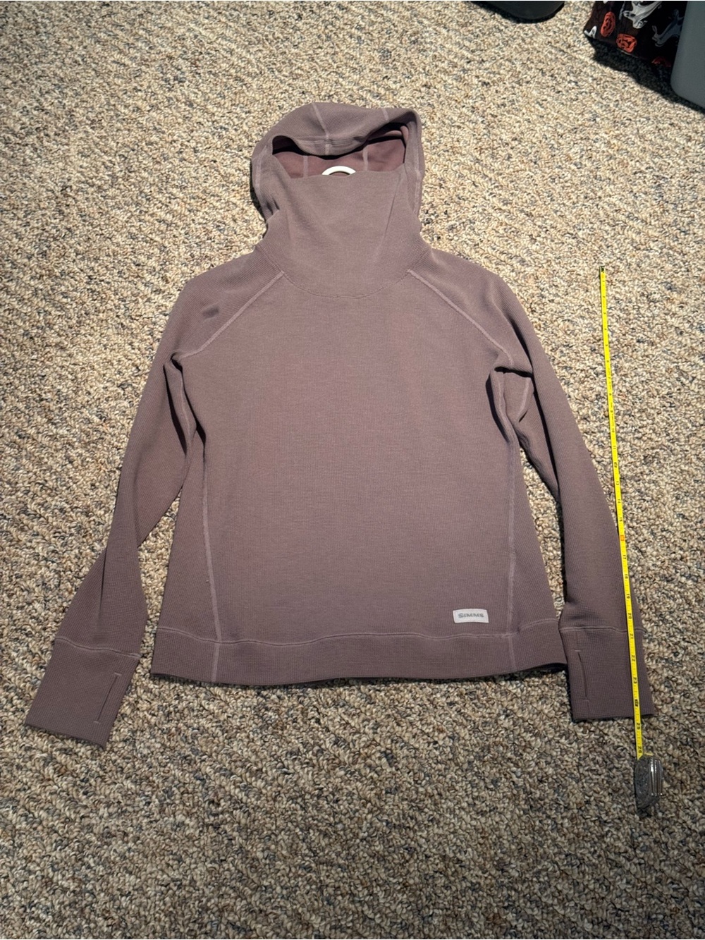 Simms Women's Mauve Hooded Cowl Pullover, Brand New, Size Small